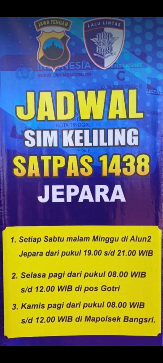 Jadwal Pelayanan Sim Keliling